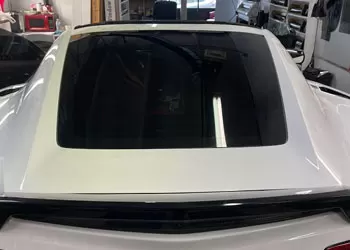 tinted rear car window